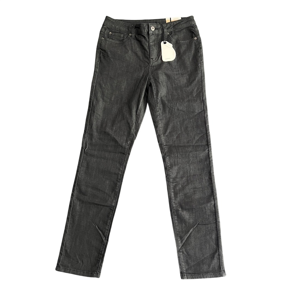NWT Prana Womens 6 SH Kayla High Rise Jean Denim Solid Gray Slim Stretch 1968371